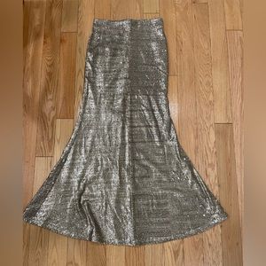 Mermaid flair champagne sequined skirt